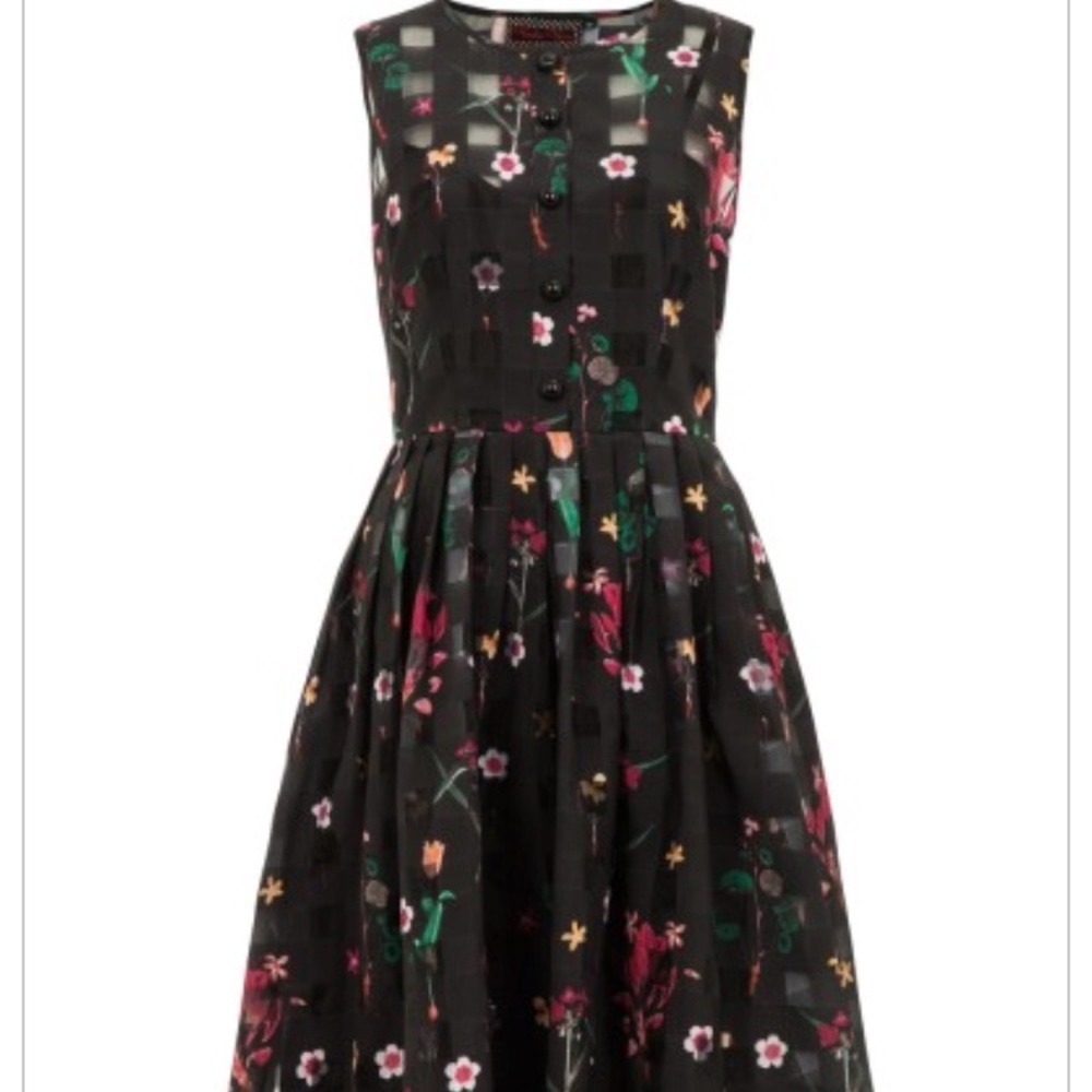 Betsy Black floral dress